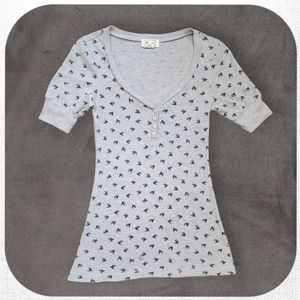 VINTAGE Y2K Bird Print Top, Women's Medium